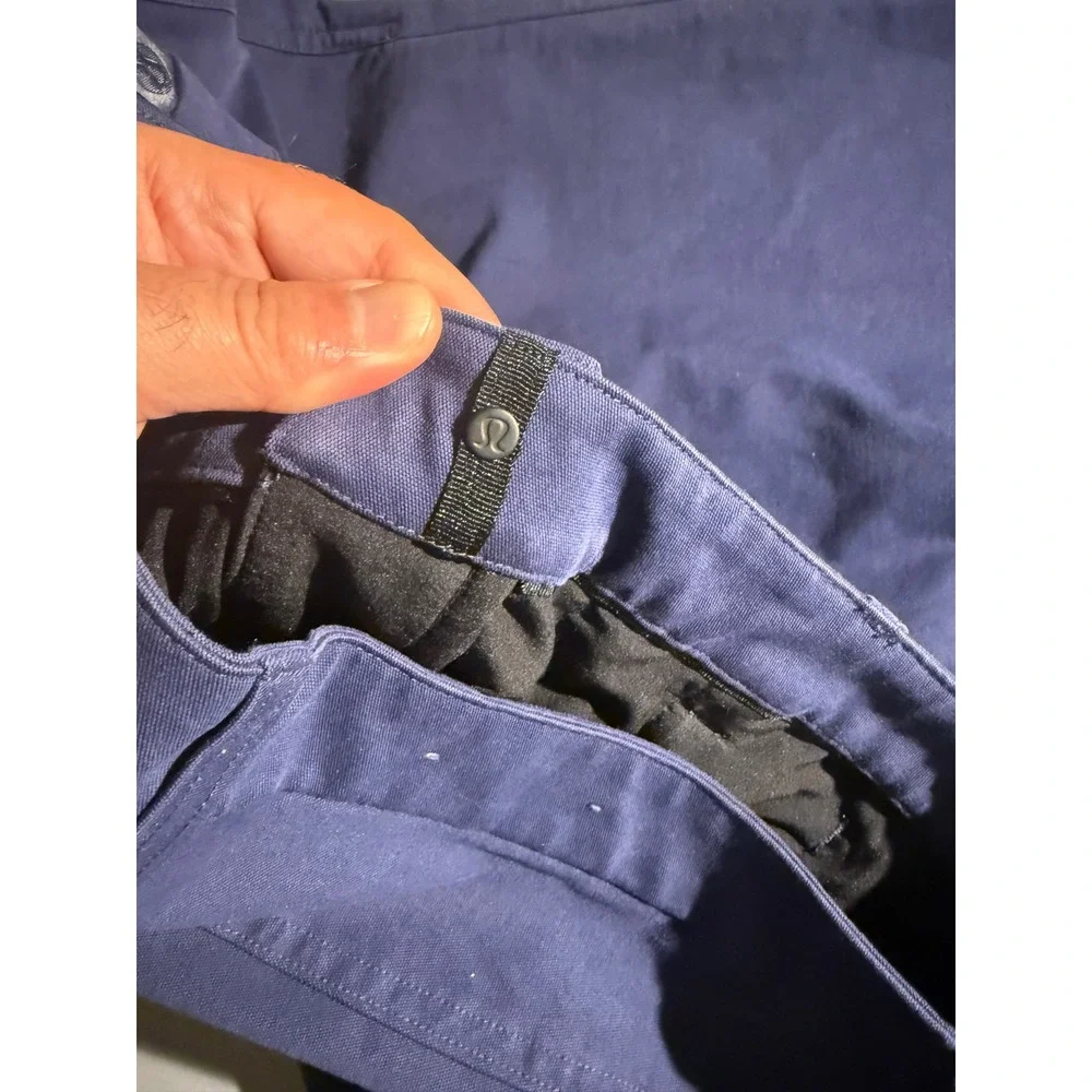 Lululemon ABC Pant Classic-Fit 32 Warpstreme Navy Blue Mens 36 LM5AQJS
